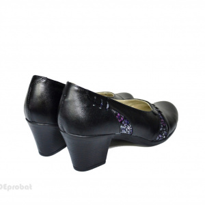 Pantofi dama negri eleganti din piele naturala cod P606