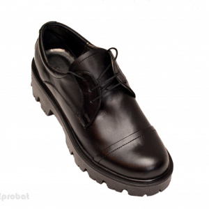 Pantofi dama negri lucrati manual din piele naturala cod P175