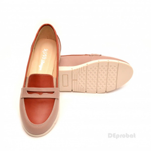 Pantofi dama sport-casual din piele naturala cu elastic cod P100