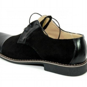Pantofi negri barbati piele naturala casual-office - cod P85N