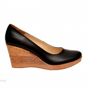 Pantofi negri dama eleganti - casual din piele naturala cod P162