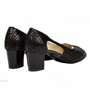 Sandale negri dama din piele naturala toc 5 cm cod S303