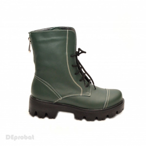 Bocanci verzi dama piele naturala sport-casual cod BOC14V - Made in Romania