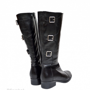 Cizme dama negre din piele naturala cod LSSG325 - LICHIDARE STOC