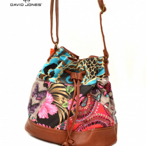 Geanta dama originala David Jones 3855-4COGNAC - Rucsac cu imprimeuri