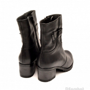 Ghete dama casual-elegante negre din piele naturala cod G20