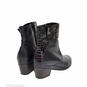 Ghete dama negre din piele naturala cod LSG311 - LICHIDARE STOC 37
