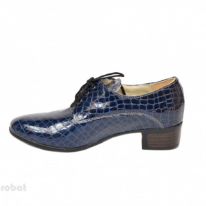 Pantofi albastri dama cu toc din piele naturala cod P359