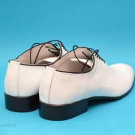 Pantofi albi barbati piele naturala casual-eleganti cod P65ALBN - Editie de LUX