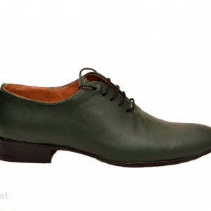 Pantofi barbatesti verzi piele naturala casual-eleganti cod P65V - Editie de LUX