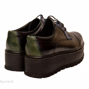 Pantofi dama cu talpa inalta 5,5 cm din piele naturala cod P177