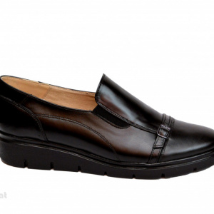 Pantofi dama negri casual-eleganti din piele naturala cod P191