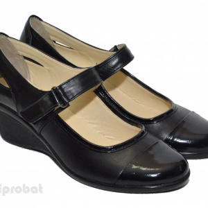 Pantofi dama negri din piele naturala cod P30