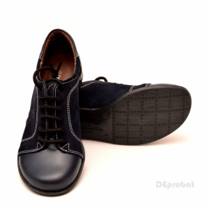Pantofi dama piele naturala negri cu siret cod P95N