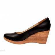 Pantofi negri dama eleganti - casual din piele naturala cod P162