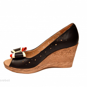 Pantofi negri dama eleganti - casual din piele naturala cod P193