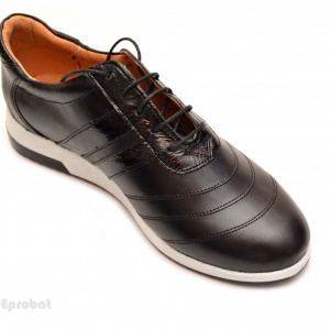 Pantofi sport negri dama piele naturala cod P80 - Made in Romania