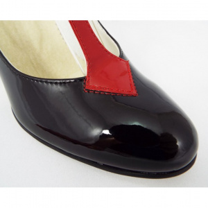 Pantofi stiletto lacuiti dama eleganti din piele naturala cod P316