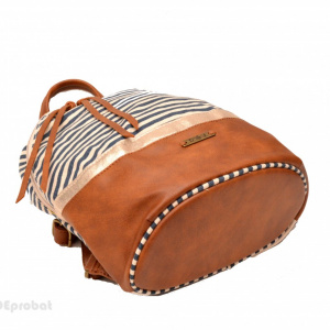 Rucsac dama original David Jones 5744-3DBLUE - Model de primavara cu material panzat
