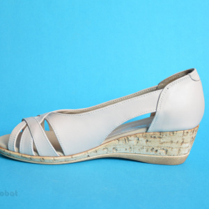 Sandale dama bej nude cu platforma din piele naturala cod S64