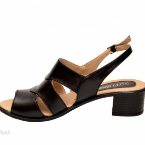Sandale negre dama din piele naturala toc 5 cm cod S51BOX