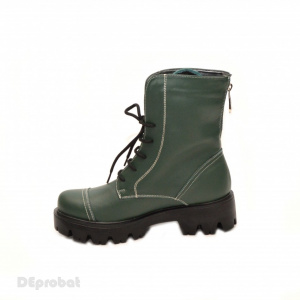 Bocanci verzi dama piele naturala sport-casual cod BOC14V - Made in Romania