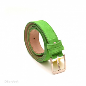 Curea piele naturala intoarsa Verde (latime 3,3 cm) - Made in Romania C41