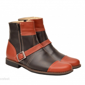 Ghete barbati piele naturala Maro casual-elegante cu fermoar cod G35M
