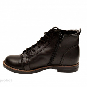 Ghete negre dama casual-elegante din piele naturala cod G44