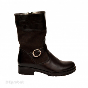 Ghete negre dama casual-elegante din piele naturala cod G46