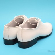 Pantofi albi barbati piele naturala casual-eleganti cod P65ALB - Editie de LUX
