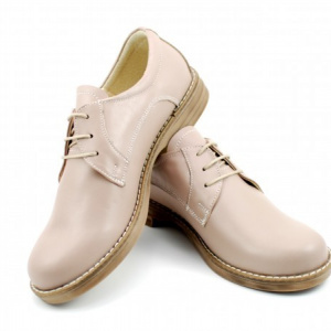 Pantofi dama bej casual-eleganti din piele naturala cod P75BEJ Natasha
