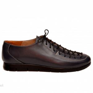 Pantofi dama bleumarin casual-eleganti din piele naturala cod P179BL