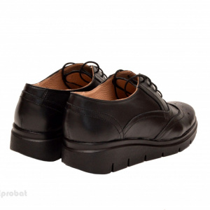 Pantofi dama negri casual-eleganti din piele naturala Oxford Black cod P161N