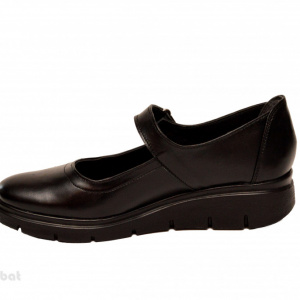 Pantofi dama negri cu bareta din piele naturala cod P179