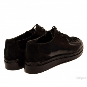 Pantofi dama negri din piele naturala cod P186