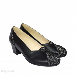 Pantofi dama negri eleganti din piele naturala cod P609