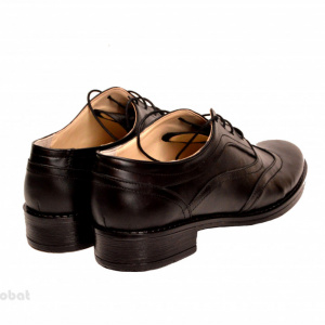 Pantofi dama piele naturala negri cu siret cod P14 - Made in Romania