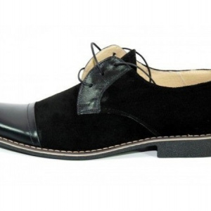 Pantofi negri barbati piele naturala casual-office - cod P85N