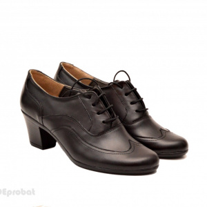 Pantofi negri dama casual-eleganti din piele naturala cod P129 - LICHIDARE STOC 37, 38