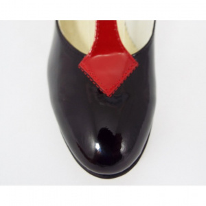 Pantofi stiletto lacuiti dama eleganti din piele naturala cod P316