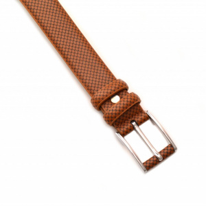 Curea piele naturala casual-eleganta maro deschis (latime 3,3 cm) - Curea maro piele C55MD