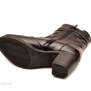Ghete negre dama casual-elegante din piele naturala cod G38