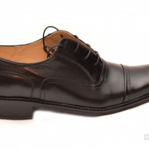 Pantofi barbati piele naturala negri casual-eleganti cu siret cod P16