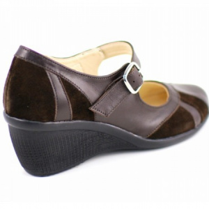 Pantofi dama maro din piele naturala cu platforma cod P40M - Made in Romania