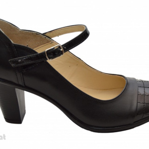 Pantofi dama piele naturala negri cod P13 - Made in Romania