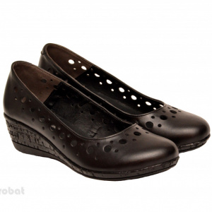 Pantofi dama piele naturala negri cu platforma cod P189 - LICHIDARE STOC 38