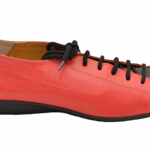 Pantofi dama rosii din piele naturala cu talpa joasa cod P35
