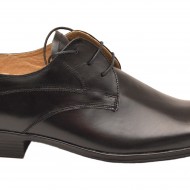Pantofi negri barbati piele naturala casual-eleganti cu siret cod P41