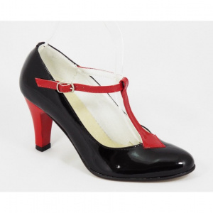 Pantofi stiletto lacuiti dama eleganti din piele naturala cod P316